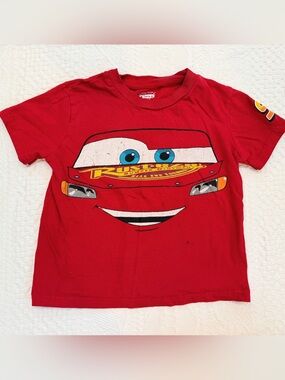 Lightning McQueen Cars Tee Shirt Kids 5T Red Pixar